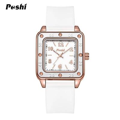 Relógio Feminino Poshi 923 à Prova D'água Branco
