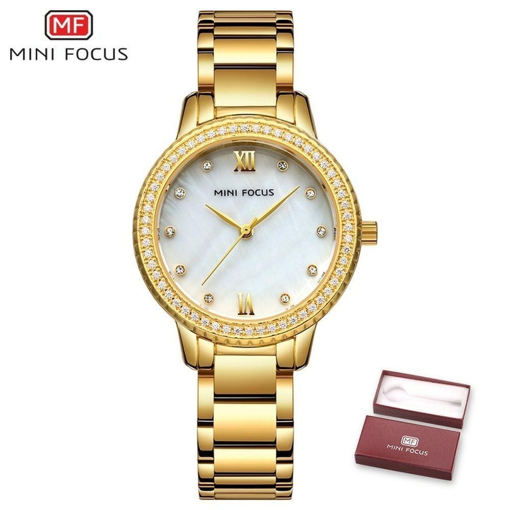 Relógio Feminino Mini Focus Mf0226l à Prova D'água Dourado - 1