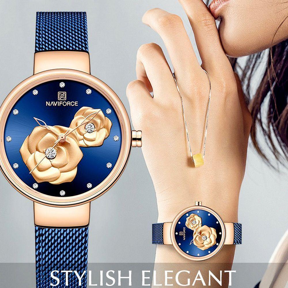 Relógio Pulso Feminino Simples Inoxidável A Prova D'Água - 2