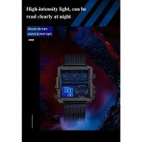 Relógio Maculino Lige 8925 à Prova D'água Azul Prata - 2