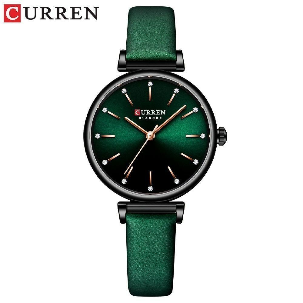 Relógio De Pulso Feminino Curren 9081 à Prova D'água Verde - 1