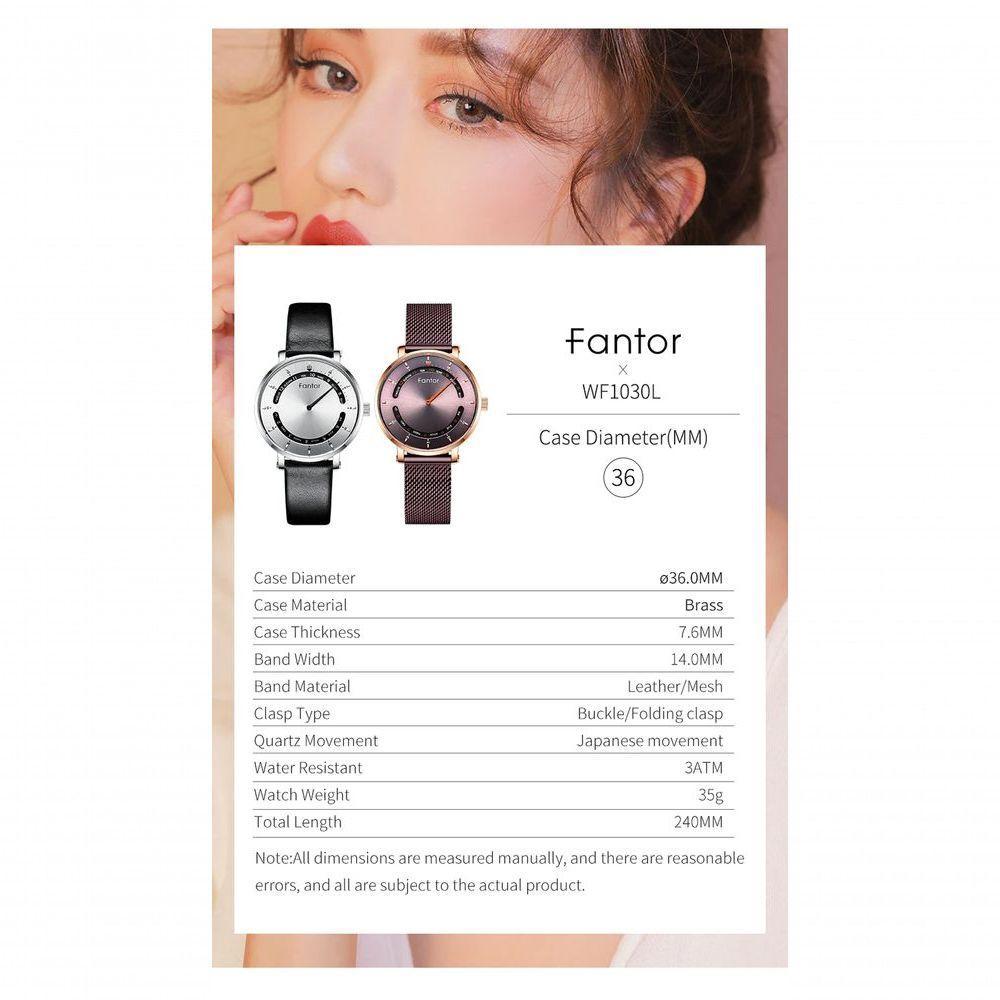 Relógio Feminino Fantor Wf1030l à Prova D'água Bronze - 3