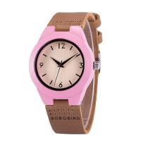 Relógio Feminino De Madeira Bobo Bird Wls05 Não à Prova D'água Amarela - 1