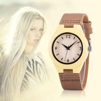 Relógio Feminino De Madeira Bobo Bird Wls05 Não à Prova D'água Amarela - 9