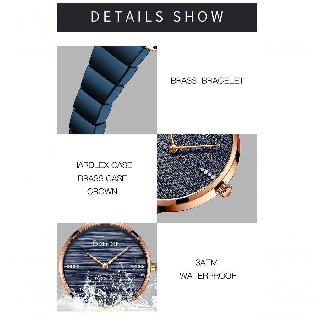 Relógio Feminino Fantor Wf1023l à Prova D'água Bronze - 3