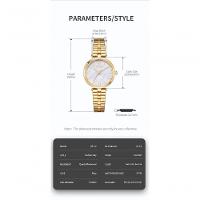 Relógio Feminino Megir Mg-85112 à Prova D'água Ouro Rosa - 2