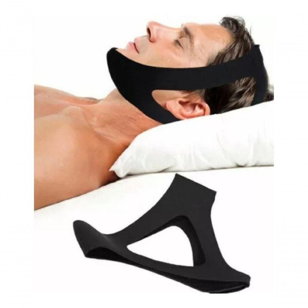 Faixa Elástica Queixeira Anti Ronco Apneia Cabeça 3 Pontas - 3