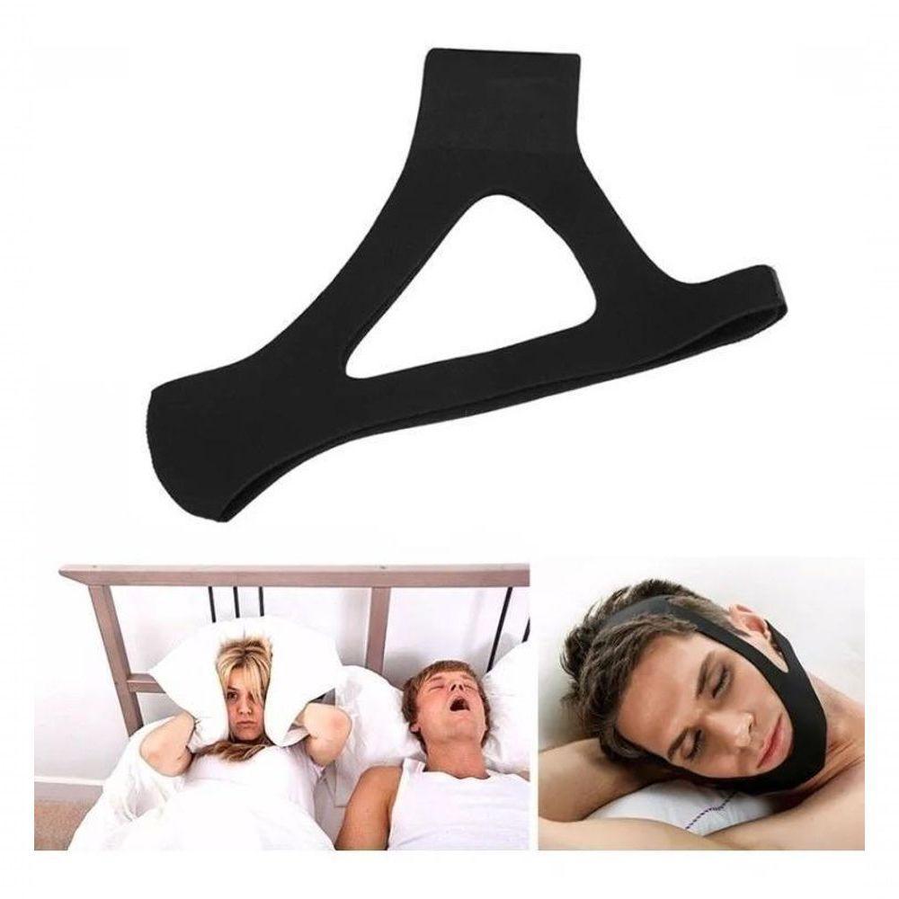 Faixa Elástica Queixeira Anti Ronco Apneia Cabeça 3 Pontas - 4