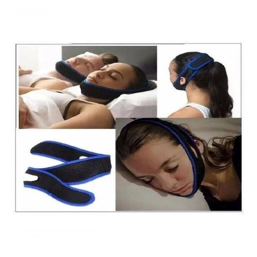 Faixa Anti Ronco Ajustável Apneia Neoprene Cabeça Queixo - 4