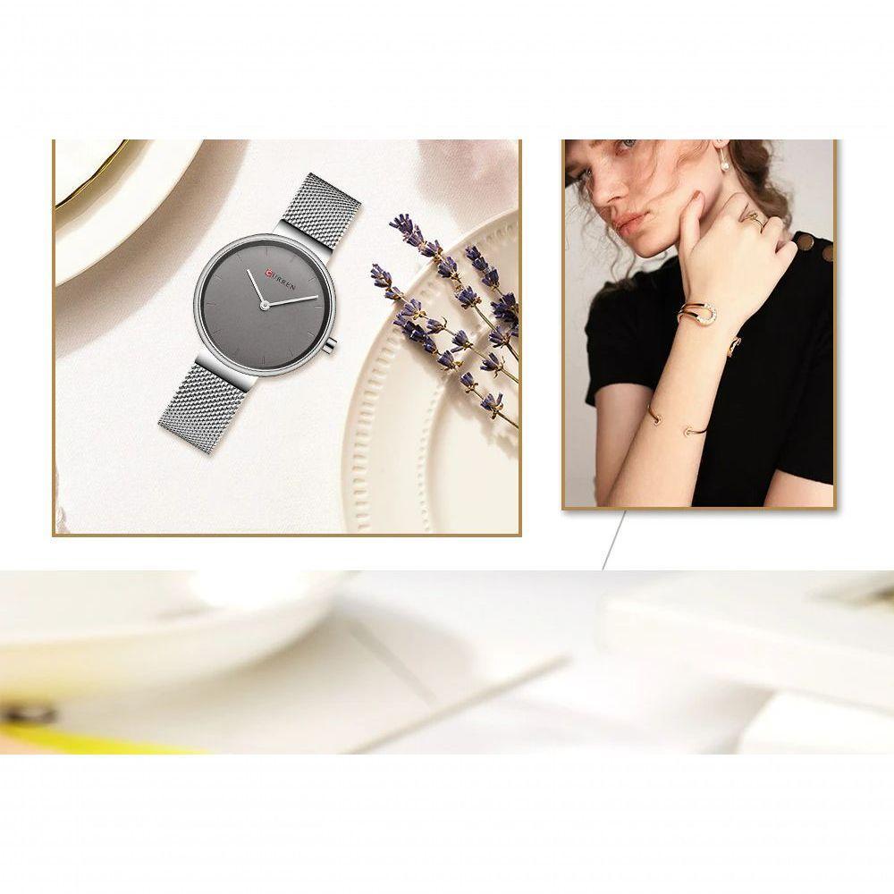 Relógio Feminino Curren 9016 À Prova D'Água Branco - 2