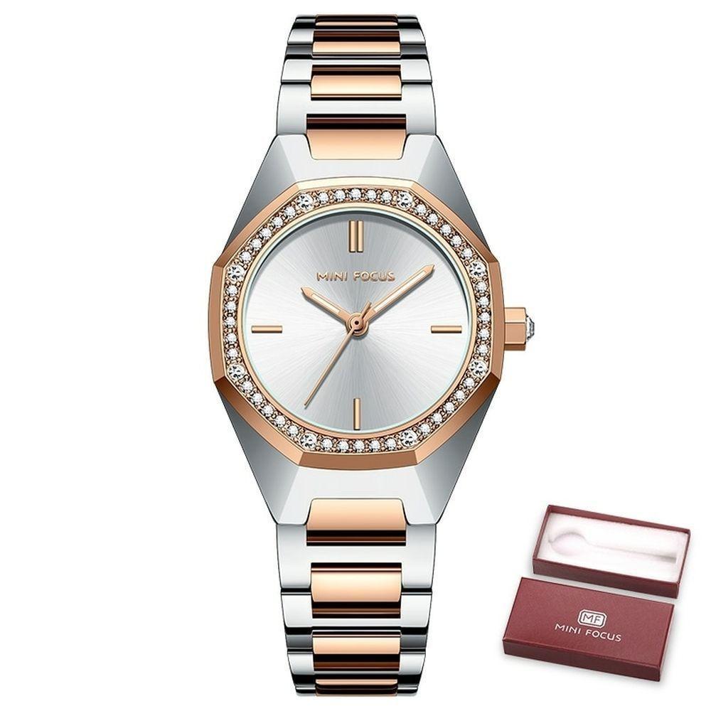 Relógio De Quartzo Feminino Mini Focus Mf0433l à Prova D'água Prata - 1