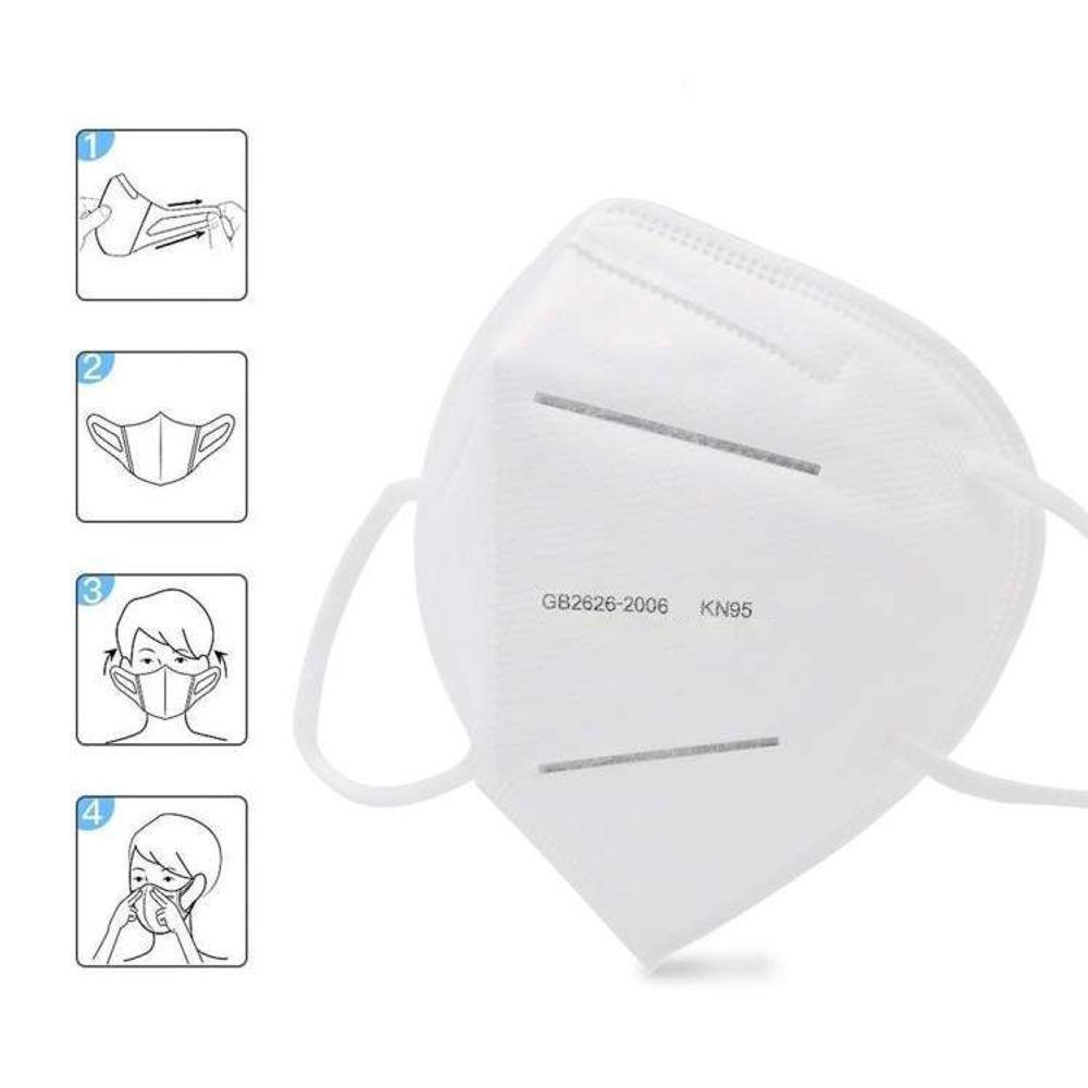 Mascara Kn95 Kit 50 Uni Proteção Reutilizável Pff2 Epi - 2