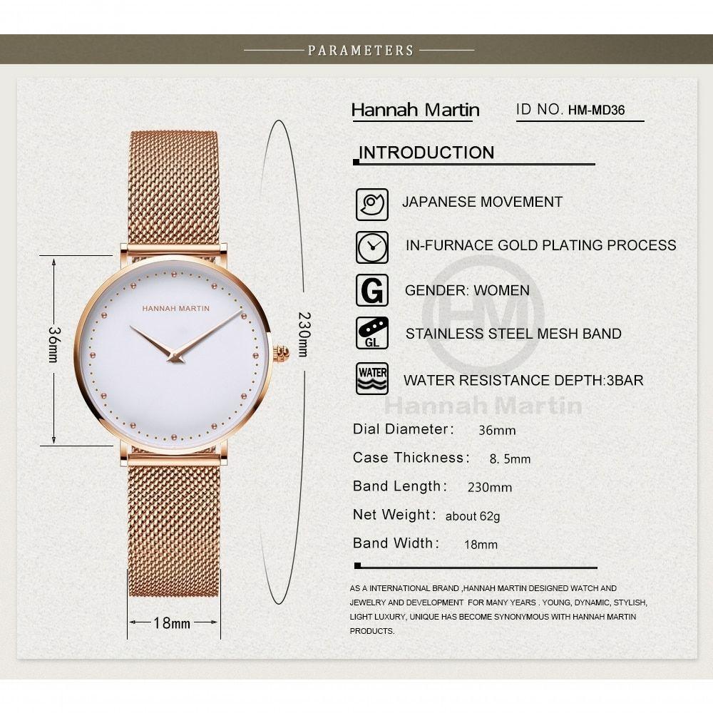 Relógio Feminino Va Va Voom Hm-Md36 À Prova D'Água Branco - 9