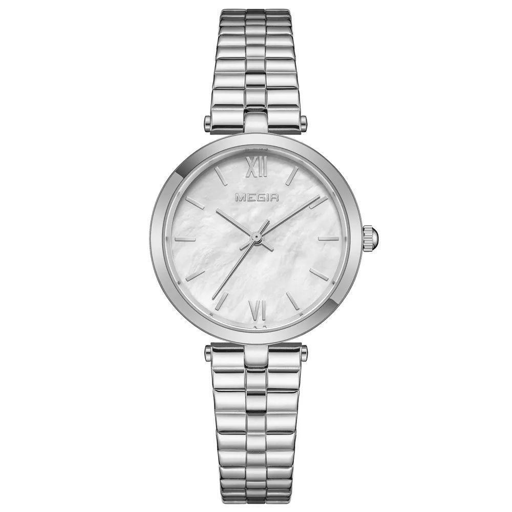 Relógio Feminino Megir Mg-85112 à Prova D'água Prata - 1