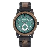 Relógio De Madeira Bobobird Gt131-1a à Prova D'água Verde - 1