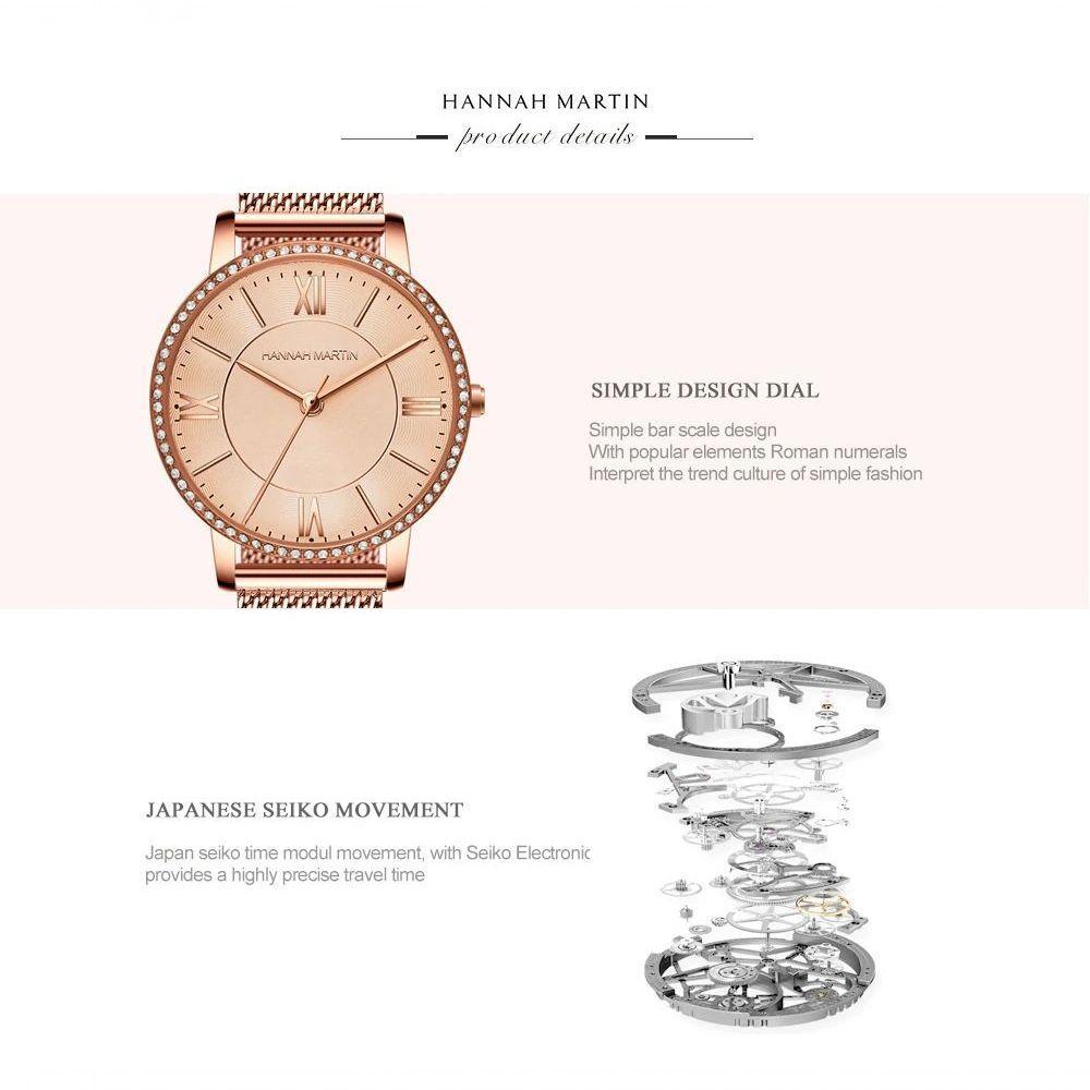 Relógio Feminino Va Va Voom Hm-1072 à Prova D'água Ouro - 4