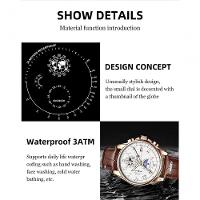 Relógio Masculino Lige 8975 à Prova D'água Prata Preta - 2