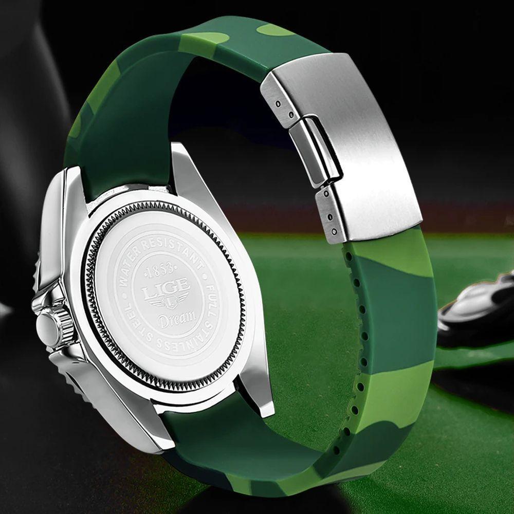 Relógios Masculino Lige 8957 à Prova D'água Azul - 3