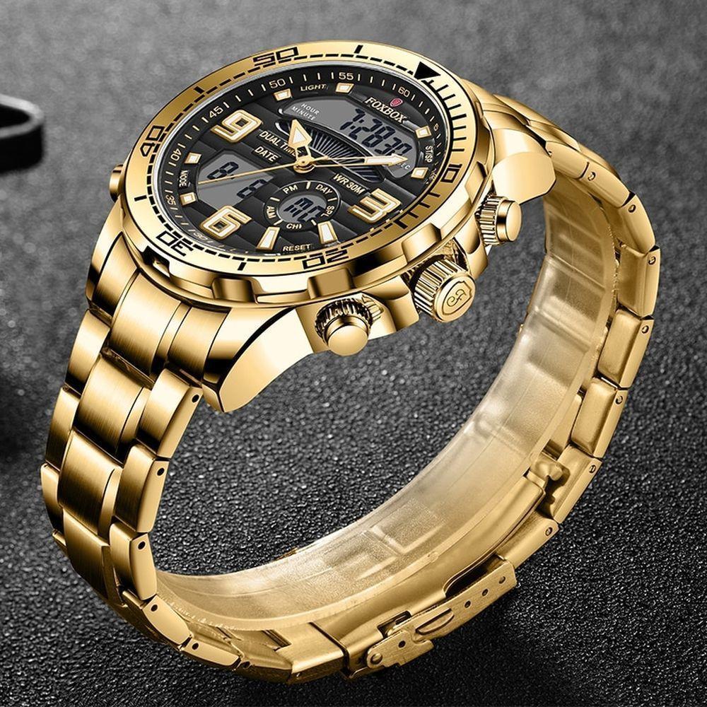 Relógio Masculino Lige 0007 à Prova D'água Azul - 2