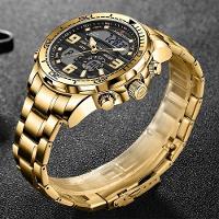 Relógio Masculino Lige 0007 à Prova D'água Azul - 2