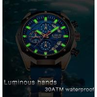 Relógio Lige 8908 Masculino à Prova D'água Prata Preta - 4