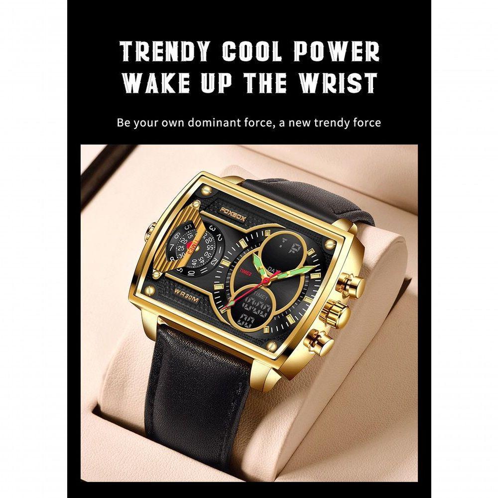 Relogio Masculino Lige 0009 à Prova D'água Preto - 3