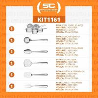 Kit Cozinha Panelas Allegra Aço Inox Fundo Triplo 10 Peças Com Utensílios - Tramontina - 2