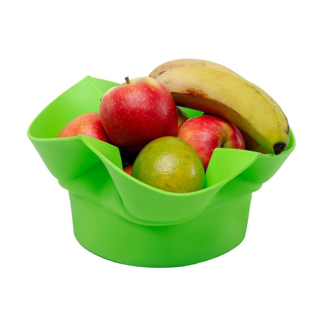 Vaso Em Silicone 2 Em 1 Multiuso Fruteira Verde Silikomart - 1