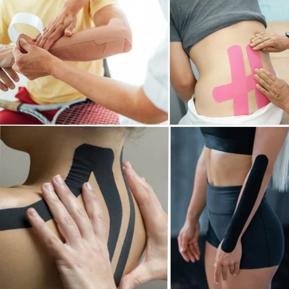 Fita Kinésio Bandagem Elástica Esportiva Preto - 5