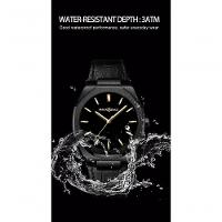 Relógio Masculino Va Va Voom Mk-5015P À Prova D'Água Preto Fosco