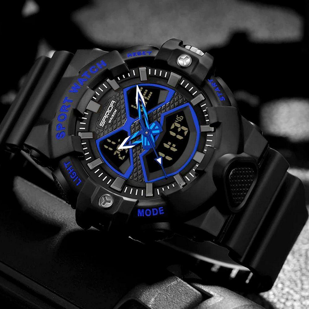 Relógio Pulso Masculino Led Digital Duplo A Prova Dágua - 3