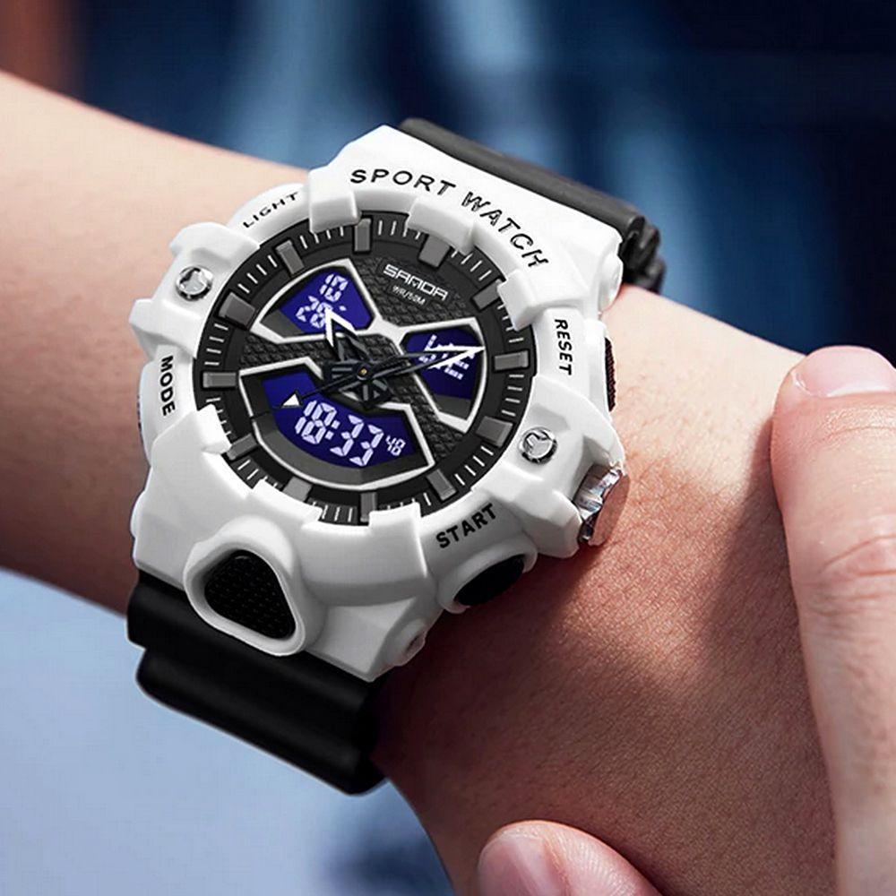 Relógio Pulso Masculino Led Digital Duplo A Prova Dágua - 2