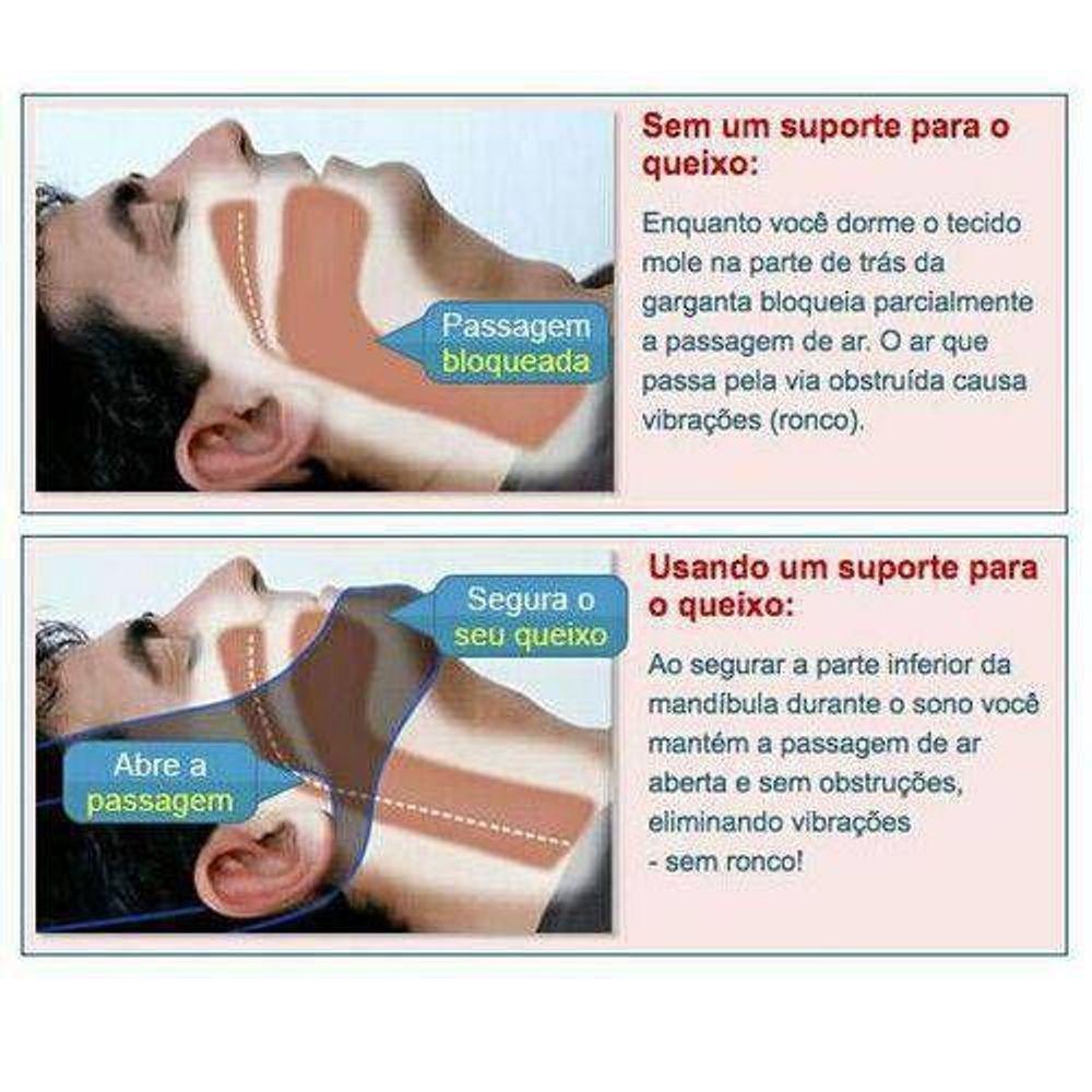 Faixa De Cabeça Anti-Ronco Neoprene Ajustável Preto E Azul - 2