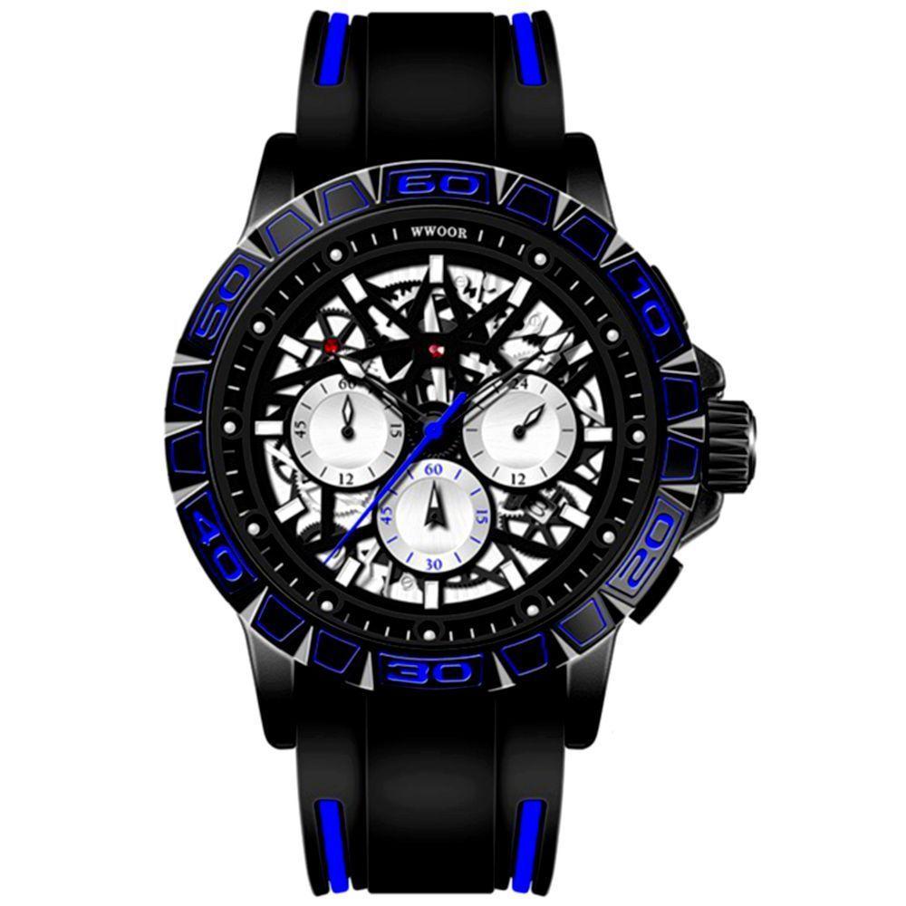 Relógio Masculino De Pulseira De Silicone A Prova D`Água - 1