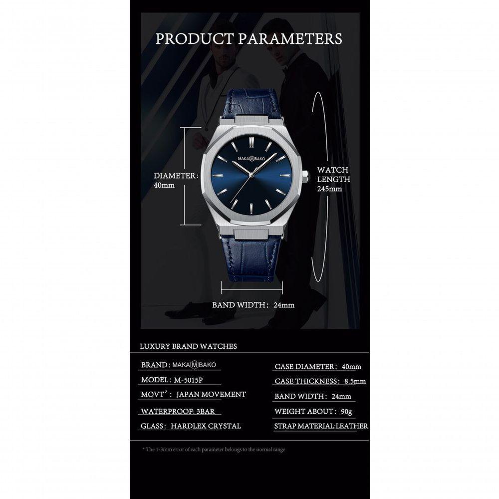 Relógio Masculino Va Va Voom Mk-5015P À Prova D'Água Azul - 3