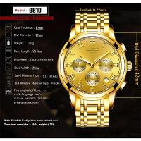 Relógio Masculino Lige 9810 à Prova D'água Ouro Preto - 2