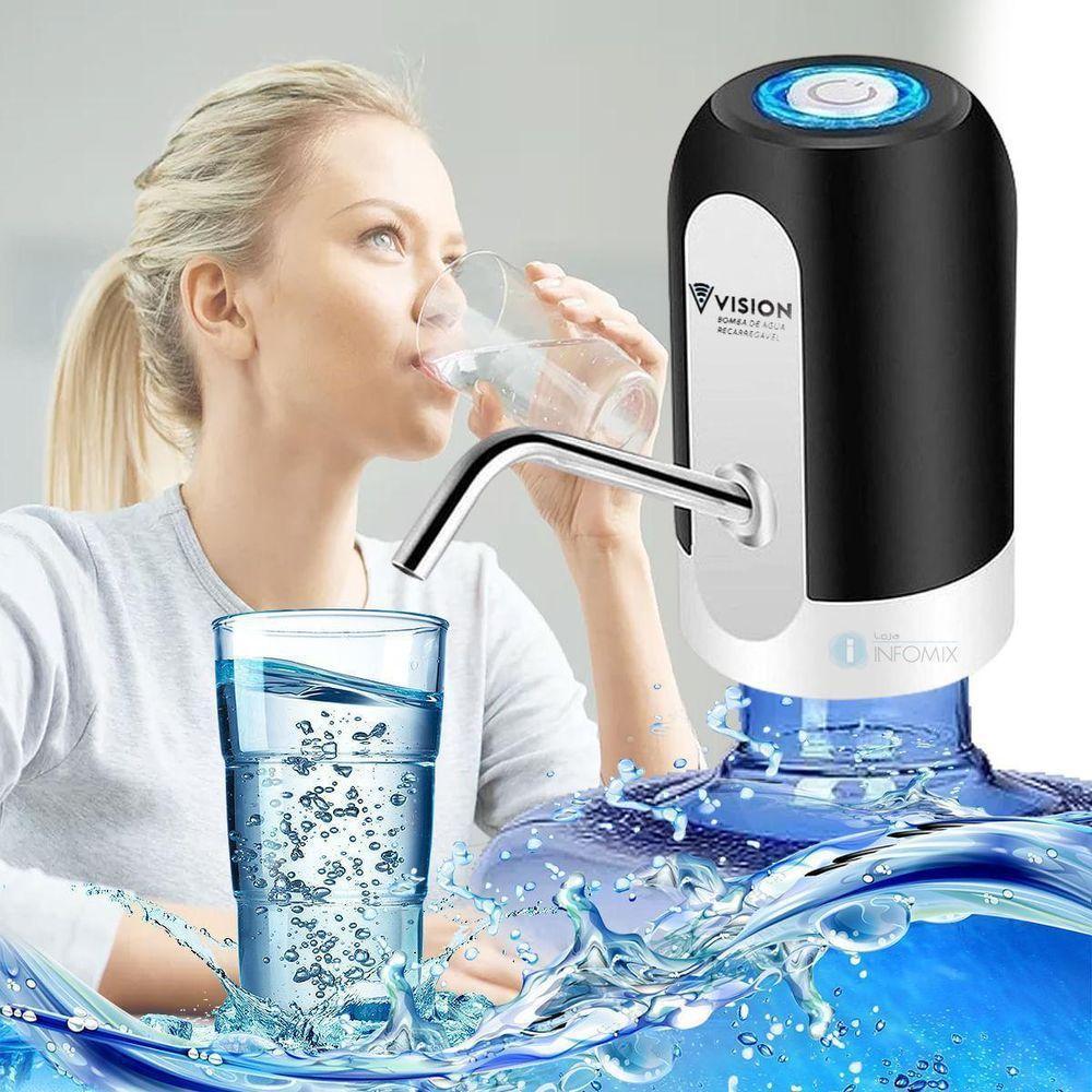 Bebedouro Bomba Elétrica P Garrafão Galão água Recarregável - 4