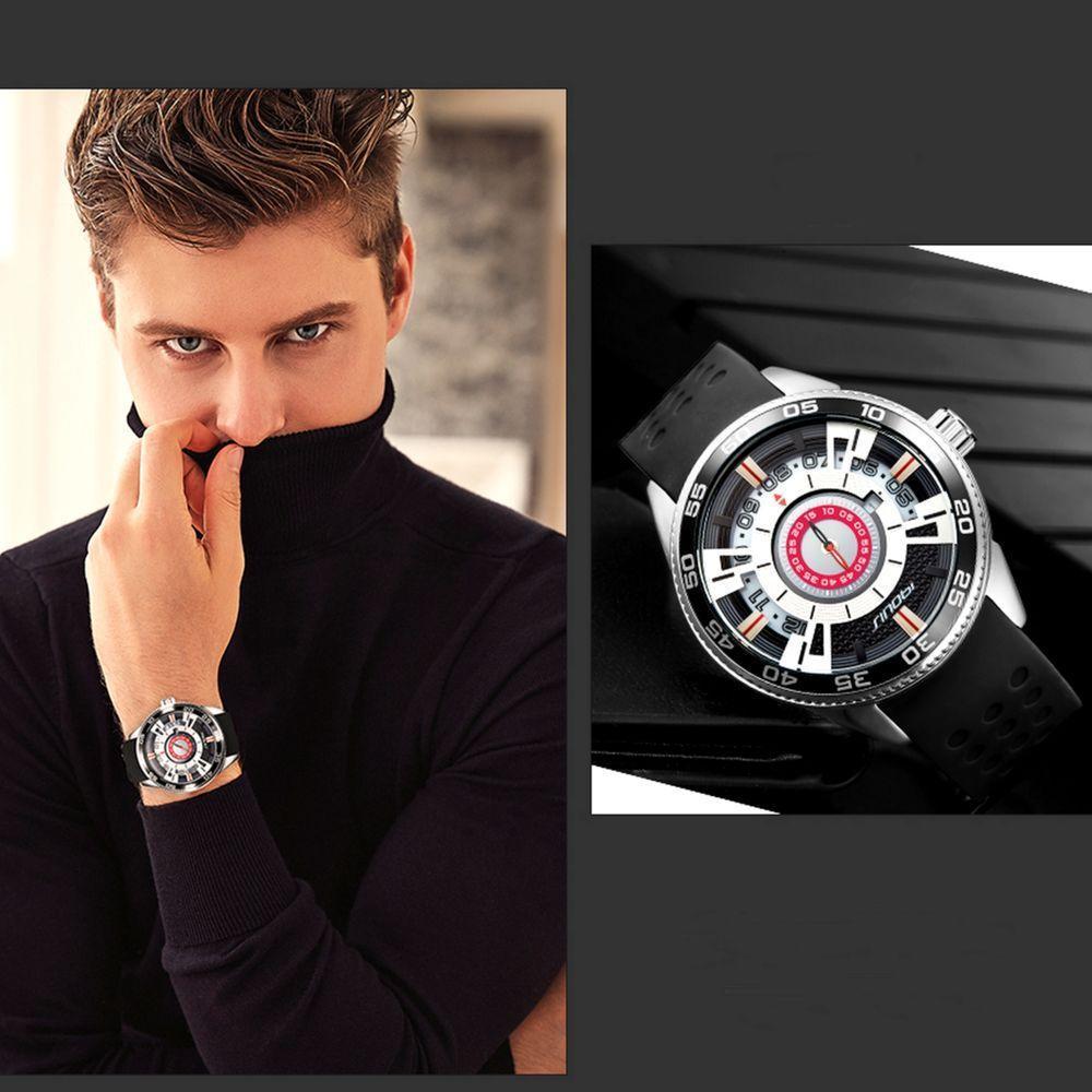 Relógio Masculino De Pulseira De Silicone A Prova D'Água - 2