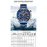 Relógio Masculino Lige 8959 à Prova D'água Ouro Preto - 3