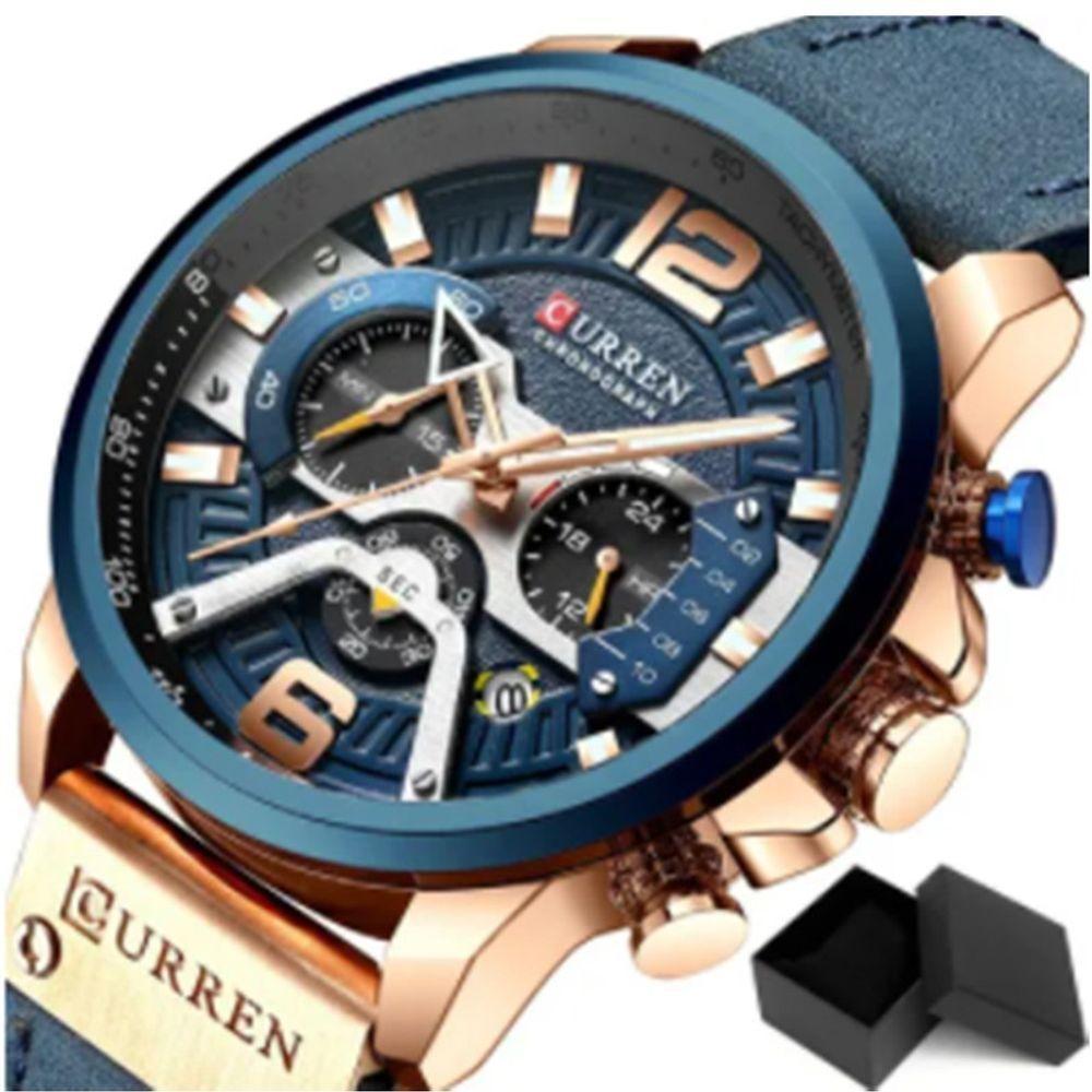 Relógio De Luxo Curren Cronógrafo Quartzo à Prova D'água Top. - 1