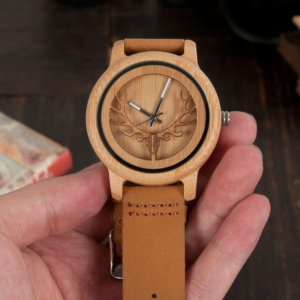 Relógio De Pulso De Bambu Masculino Bobo Bird A27 Não À Prova D' Água - 7