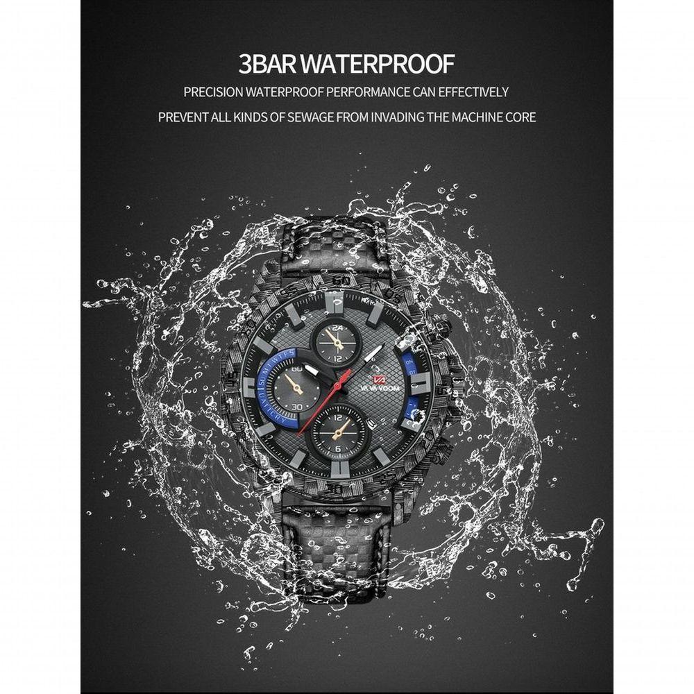 Relógio Masculino Va Va Voom 2092 À Prova D'Água Azul Escuro - 4