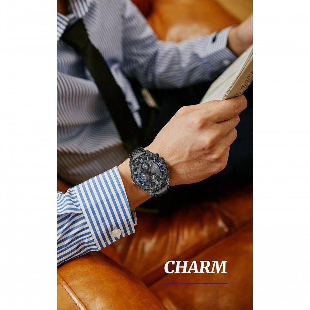 Relógio Masculino Va Va Voom 2092 À Prova D'Água Azul Escuro - 9