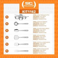 Kit Cozinha Allegra Aço Inox Fundo Triplo 9 Peças Com Utensílios - Tramontina - 3