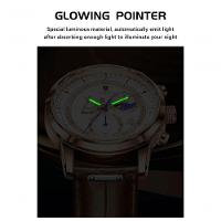 Relógio Masculino Lige 8974 à Prova D'água Rosa Ouro Preto - 2