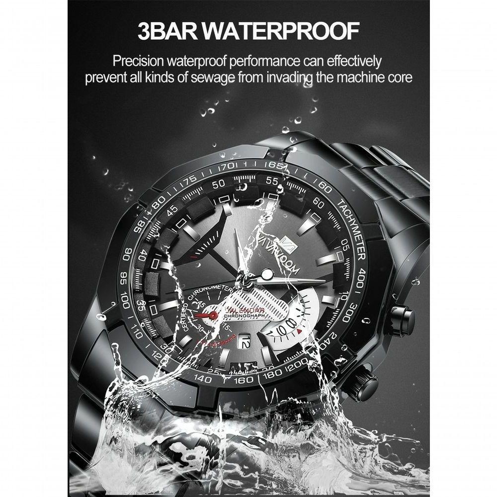 Relógio Masculino Va Va Voom Va-238 Aço Inoxidável À Prova D'Água Prata - 6