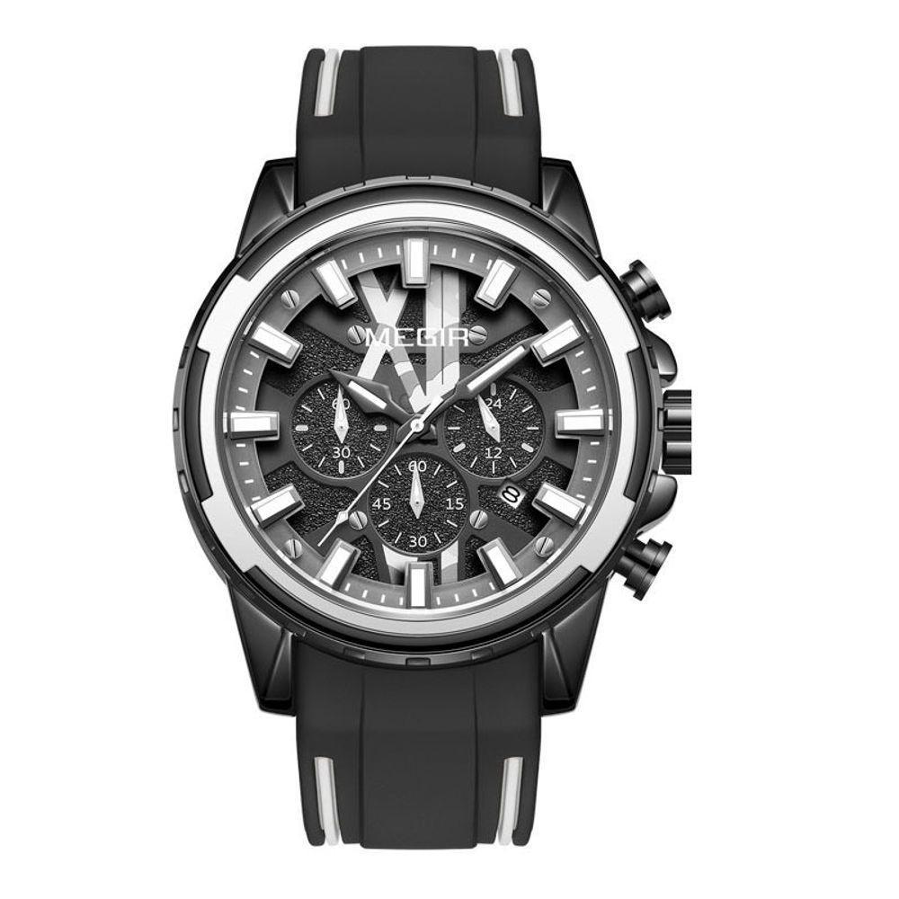 Relógio Masculino Com Pulseira De Silicone Data Automática - 1