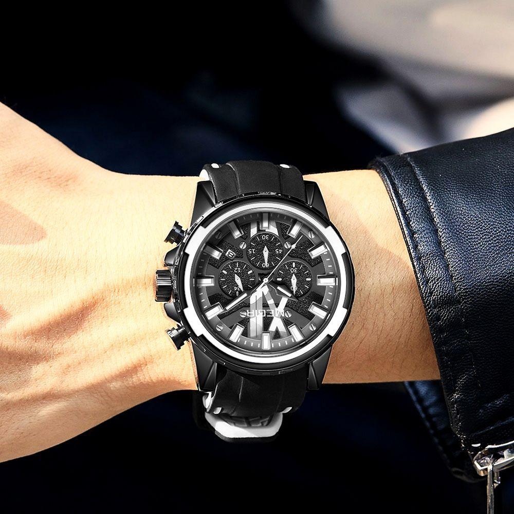 Relógio Masculino Com Pulseira De Silicone Data Automática - 2