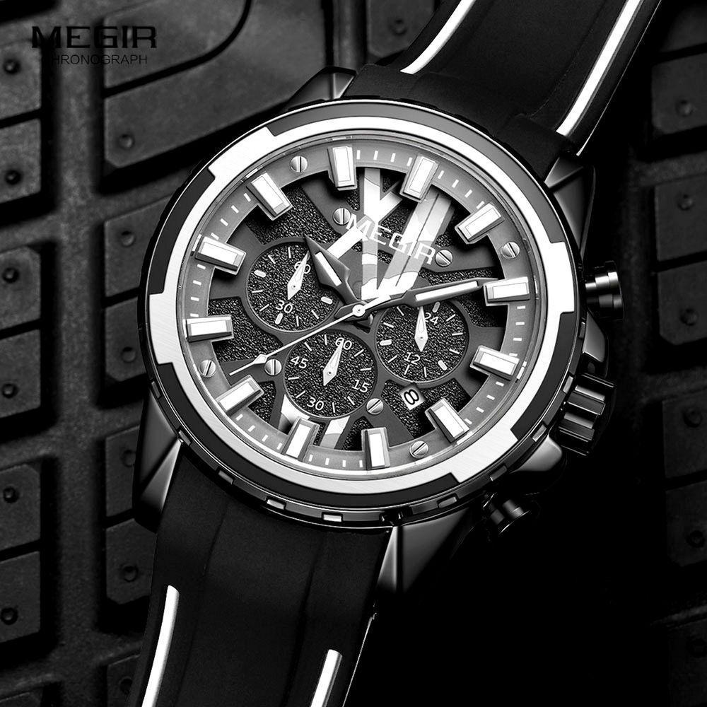 Relógio Masculino Com Pulseira De Silicone Data Automática - 4