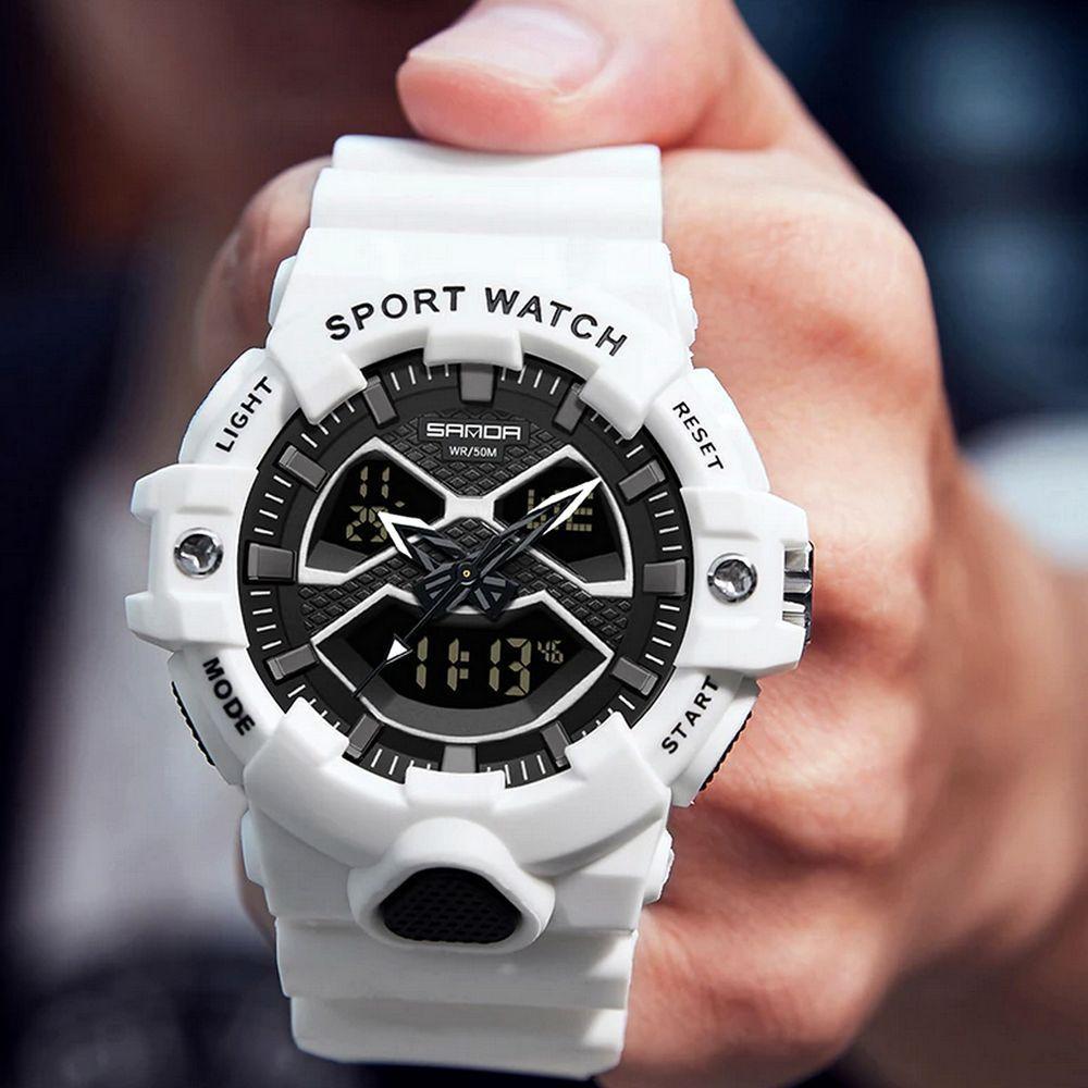 Relógio Pulso Masculino Led Digital Duplo A Prova Dágua - 3